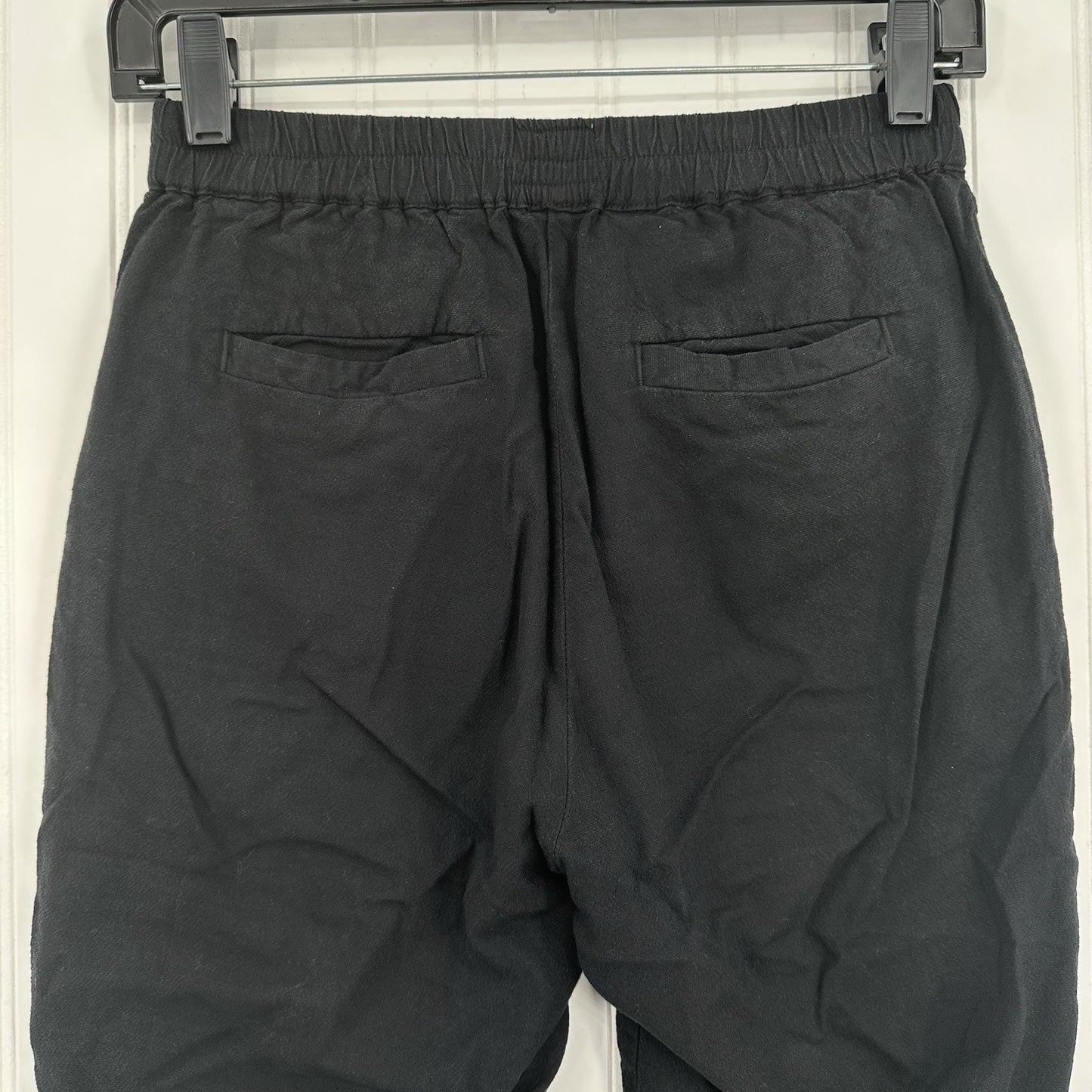 Marine Layer Pants Womens XS Allison Crop Black Lyocell Tencel Coastal Beach