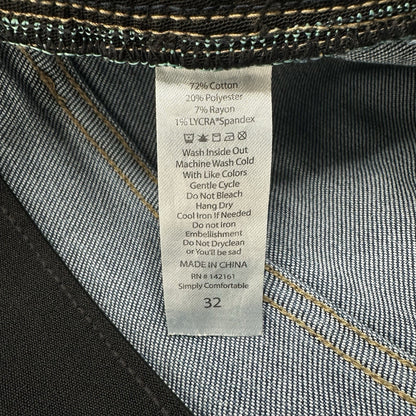 Lularoe Jeans Womens 32 US 14 Boyfriend Blue Stretch Denim Tummy Panel EUC