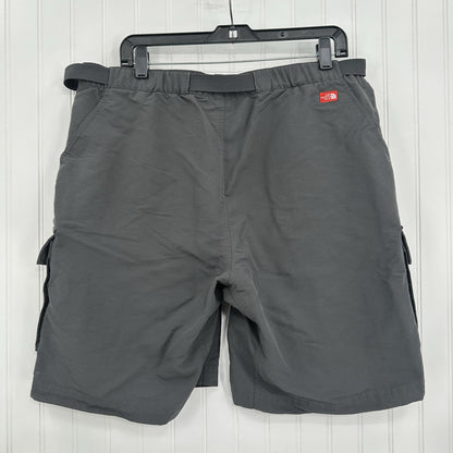 North Face Shorts Mens Large Cargo Belted Dark Gray 10" Long Hiking Nylon Trail