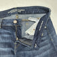 American Eagle Shorts Womens 14 Midi Blue Jean Denim Super Stretch Distress Fray