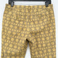 Tibi Pants Womens 2 Slim Crop Mustard Yellow Cotton Throwing Stars Career Preppy