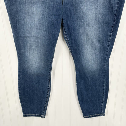 Judy Blue Jeans Womens 22W Skinny High Rise Blue Stretch Denim Button Fly