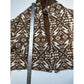Patagonia Sweater Womens Small Cardigan Brown Beige Open Aztec Lambswool Western