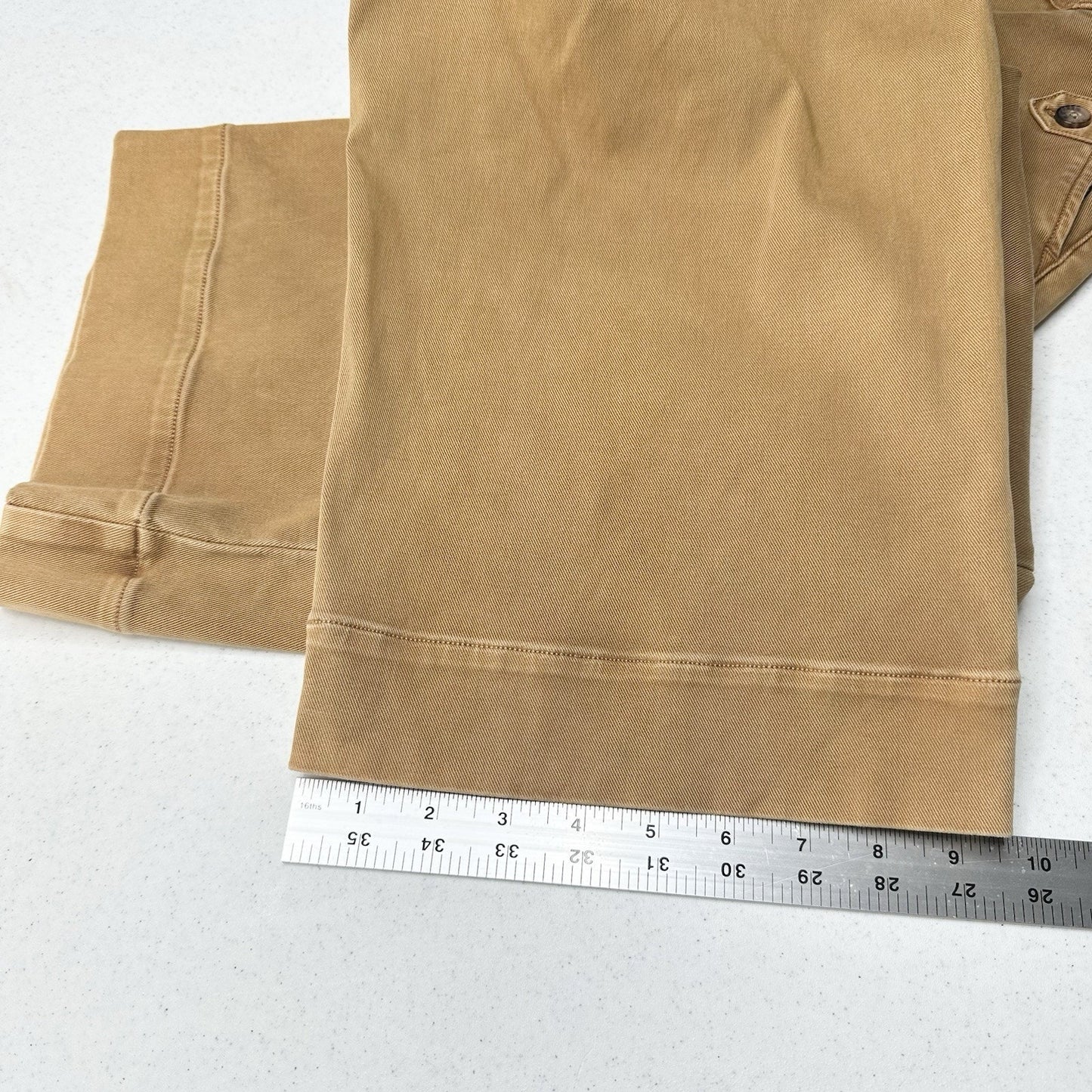 Spanx Pants Womens Large Stretch Twill Cropped Wide Leg High Rise Brown Jeans
