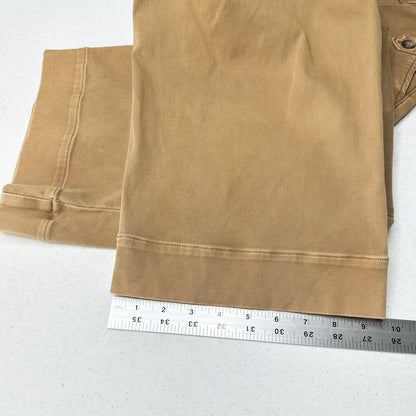 Spanx Pants Womens Large Stretch Twill Cropped Wide Leg High Rise Brown Jeans