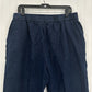 Quince Pants Womens XL Linen Crop Navy Blue Pull On Coastal Beach Lagenlook