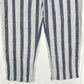Rails Pants Womens Large Agnes Linen Blend Ankle White Blue Stripes Coastal EUC