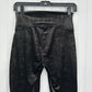 Spanx Leggings Women Velvet Shine Pants Black Gold Metallic Pull On Slimming EUC
