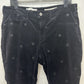 Pilcro Letterpress Jeans Womens 33 Black Velvet High Rise Skinny Polka Dots