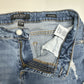 Judy Blue Jeans Womens 7 28 Skinny Blue Stretch Denim Crochet Distressed Grunge