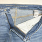 Chicos Jeans 2 US 12 So Slimming Girlfriend Slim Leg Crop Blue Denim Fray *Spot