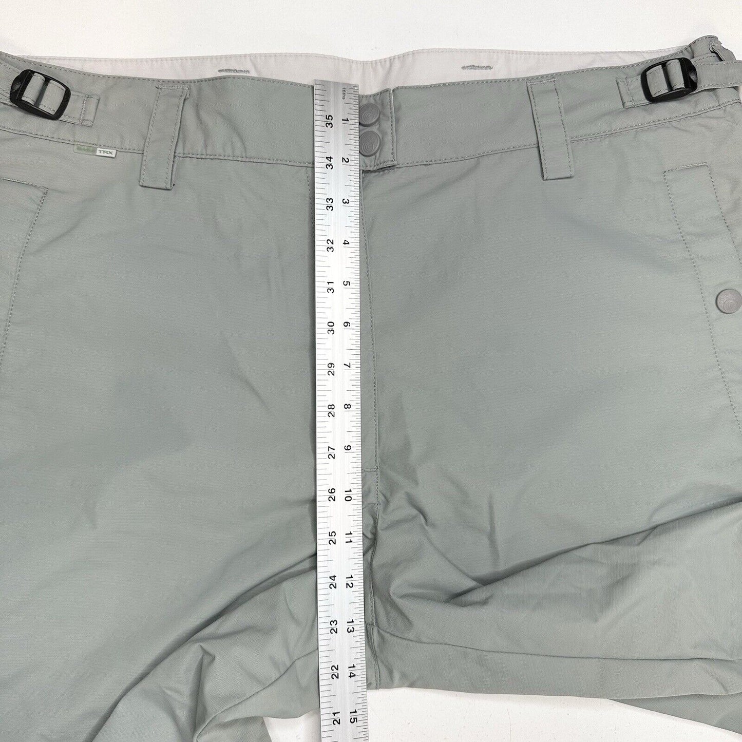 Columbia Pants Womens XL Snow Ski Convert Pant Gray Lined Nylon Winter *Flaw