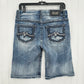 Miss Me Shorts Womens 28 Boyfriend Bermuda Blue Jean Denim Y2K Western Modest