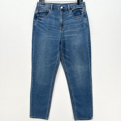 American Eagle Jeans Womens 10 Mom Blue Tapered Denim Medium Wash 90s