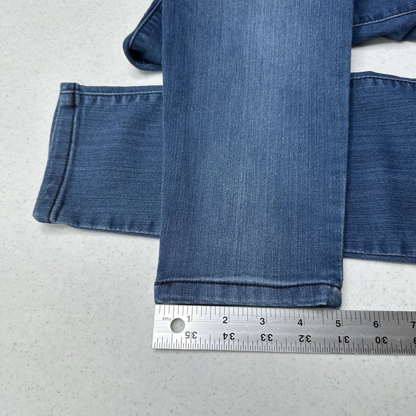 Democracy Jeans Womens 10 Skinny Ab Solution Blue Stretch Denim Tummy Control