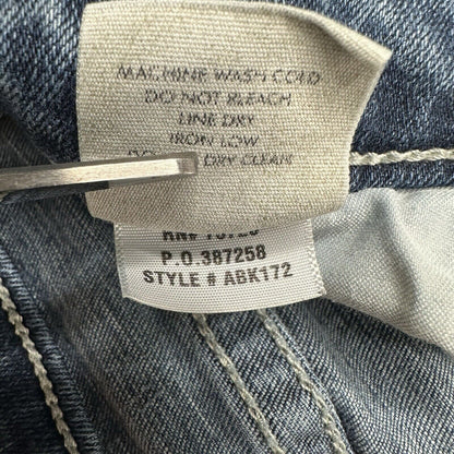 BKE Jeans Womens 30 Gabby Capri Curvy Blue Stretch Denim Distress Cropped