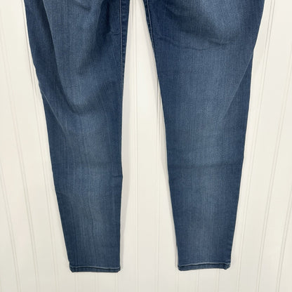 Democracy Jeans Womens 10 Skinny Ab Solution Blue Stretch Denim Tummy Control