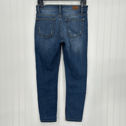 Judy Blue Jeans Womens 9 29 Relaxed Fit Blue Stretch Denim Dark Wash Distressed