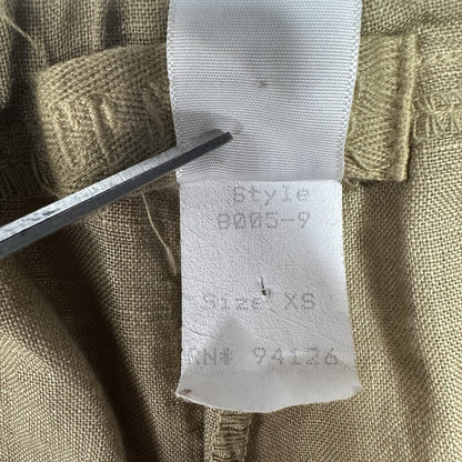CP Shades Pants Women XS Linen Jenn Wide Leg Tan Pull On Coastal Beach Lagenlook
