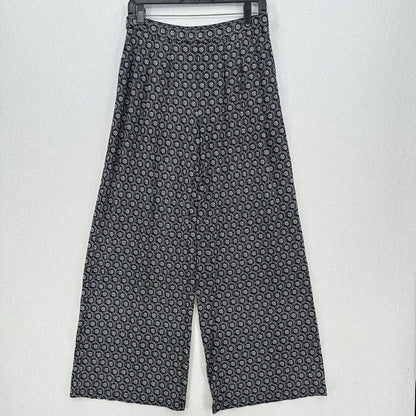 J Jill Pants Womens Small Wearever Pleated Wide Leg Floral Flowy Coastal Pockets