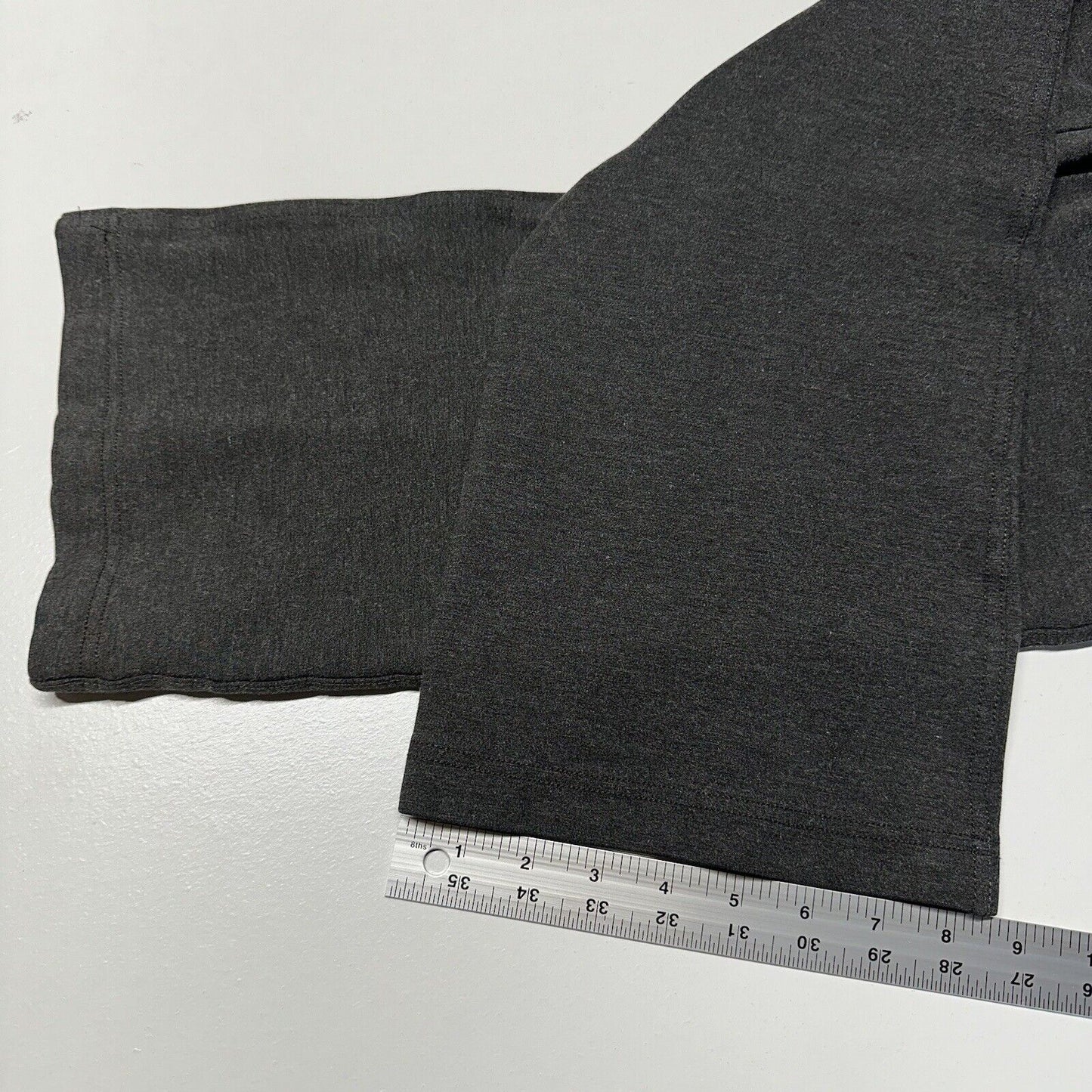 Duluth Trading Pants Womens 16 Wearwithall Ponte Knit Bootcut Gray Stretch Zip