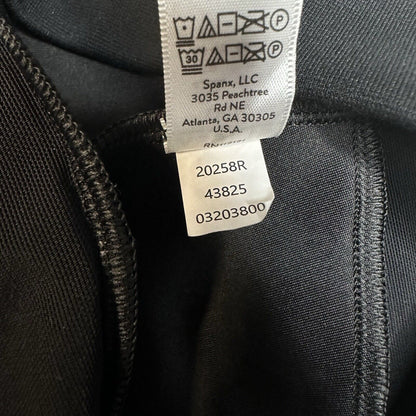 Spanx Leggings Womens Large Black Faux Leather Assets Pull On Pants Slimming EUC