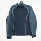 KUHL Sweater Mens M Chianti Fleece 1/4 Zip Blue Wool Blend Long Sleeve Thumbhole