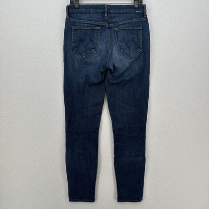 Mother Jeans Womens 29 High Waisted Ankle Fray Blue Denim Clean Sweep Dark Wash
