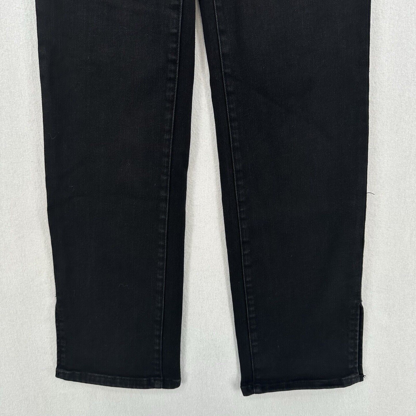 Judy Blue Jeans Womens 0 24 Straight Leg Black Stretch Denim Split Hems EUC