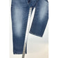 BKE Jeans Womens 30 Gabby Capri Curvy Blue Stretch Denim Distress Cropped