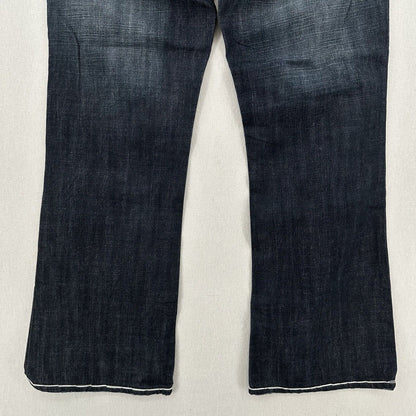 Laguna Beach Jeans Mens 33 Blue Relaxed Loose Straight Denim Skulls Y2K Grunge