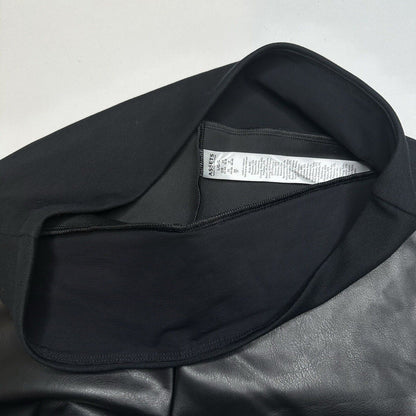 Spanx Leggings Womens Large Black Faux Leather Assets Pull On Pants Slimming EUC