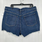 Old Navy Shorts Womens 18 OG Straight High Rise Blue Stretch Denim Jean Fray NEW