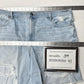 American Eagle Shorts 20 90s Boyfriend Bermuda Blue Denim Distressed Grunge