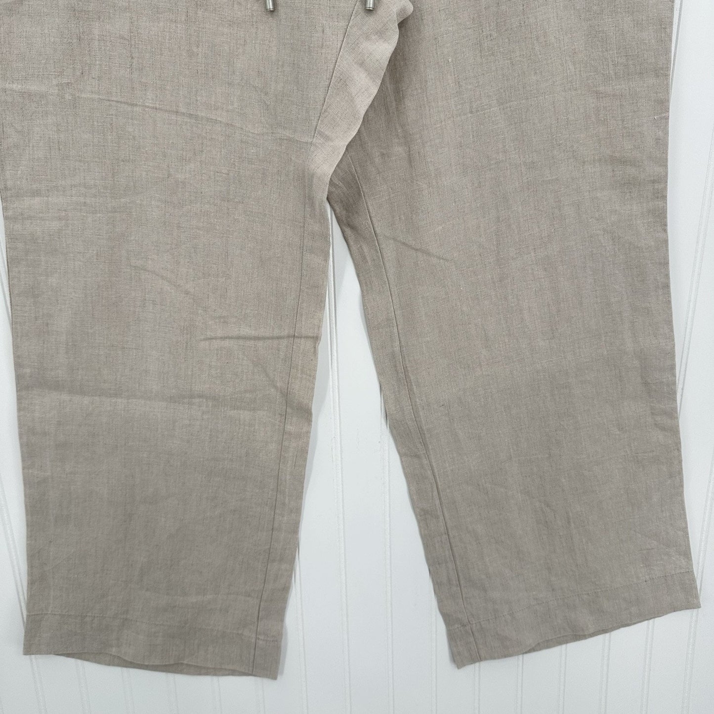 Tommy Bahama Pants Womens XL Linen Two Palms Easy Wide Leg Beige Lagenlook EUC