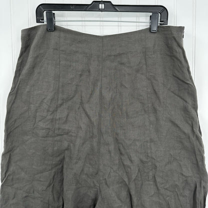 Sarah Pacini Pants 4 Women XL Linen Drop Crotch Crop Zip Coastal Beach Lagenlook
