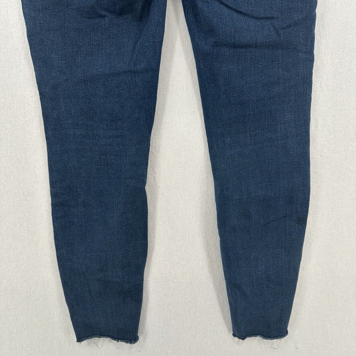 Good American Jeans Womens 8 29 Good Waist Crop Skinny Ankle Blue Denim Fray