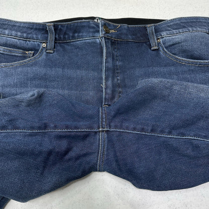 Lularoe Jeans Womens 32 US 14 Boyfriend Blue Stretch Denim Tummy Panel EUC