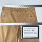 Spanx Pants Womens Large Stretch Twill Cropped Wide Leg High Rise Brown Jeans