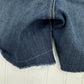American Eagle Shorts Womens 12 Midi Blue Jean Denim Super Stretch Cut Off Fray