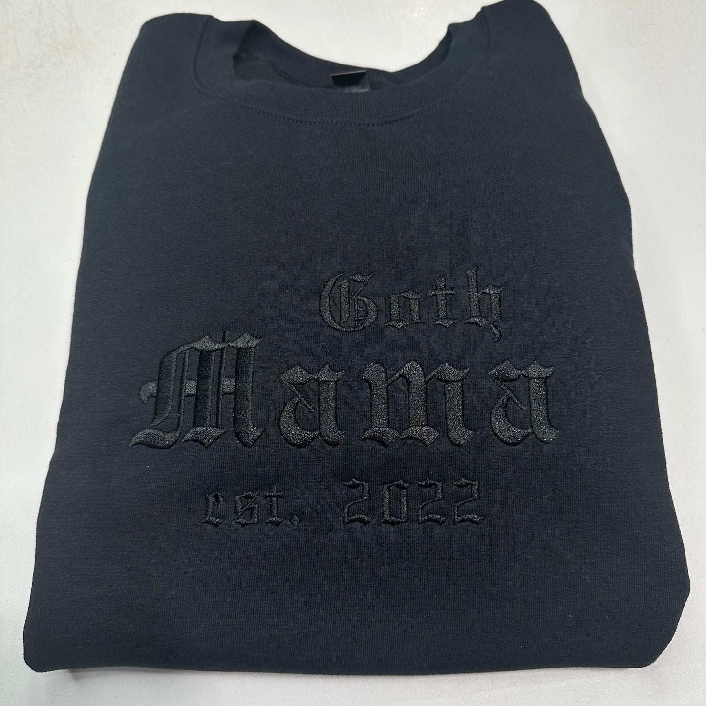 Goth Mama 2026 Sweatshirt Custom Embroidered Adult Unisex HOODIE / Crewneck New Mom Gift