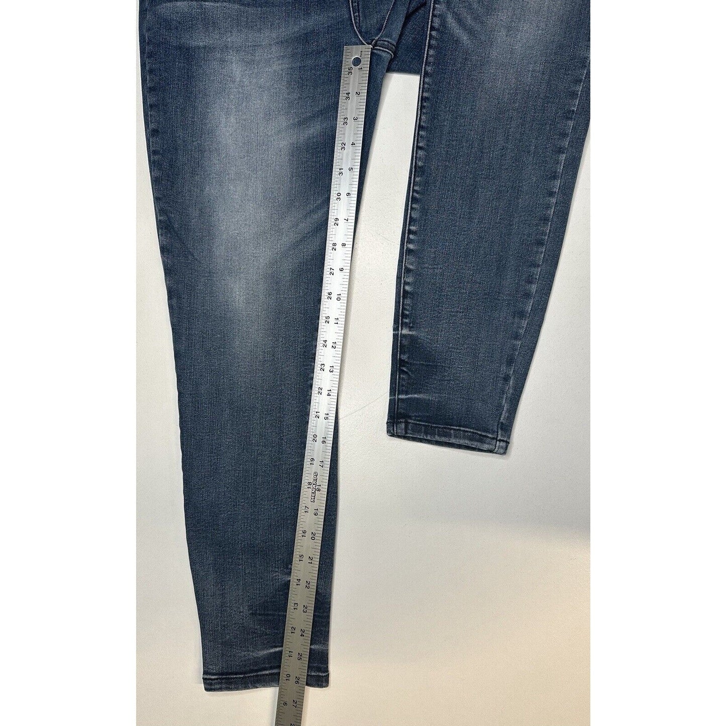 Judy Blue Jeans Womens 15 32 Skinny Ankle High Rise Blue Stretch Dark Denim