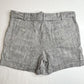 Talbots Shorts Womens 14 Petite Gray Linen/Cotton Cuffed Neutral W/Belt NEW