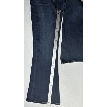American Eagle Jeans 16 Long Curvy Highest Rise Flare Next Level Blue Denim NEW