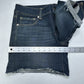 American Eagle Shorts Womens 12 Midi Blue Jean Denim Stretch Fray *35"Waist EUC