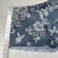 PlayBoy Pacsun Shorts Womens 27 Blue Jean Denim Fringe 90s Grunge Floral Bunny