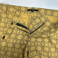 Tibi Pants Womens 2 Slim Crop Mustard Yellow Cotton Throwing Stars Career Preppy