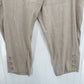 J Jill Pants Women XL Linen Blend Beige Tapered Ankle Coastal Beach Minimal NEW