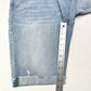 Lularoe Shorts 32 US 14 Skinny Bermuda Cuffed Blue Denim Tummy Panel *Spot