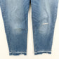 Chicos Jeans 2 US 12 So Slimming Girlfriend Slim Leg Crop Blue Denim Fray *Spot